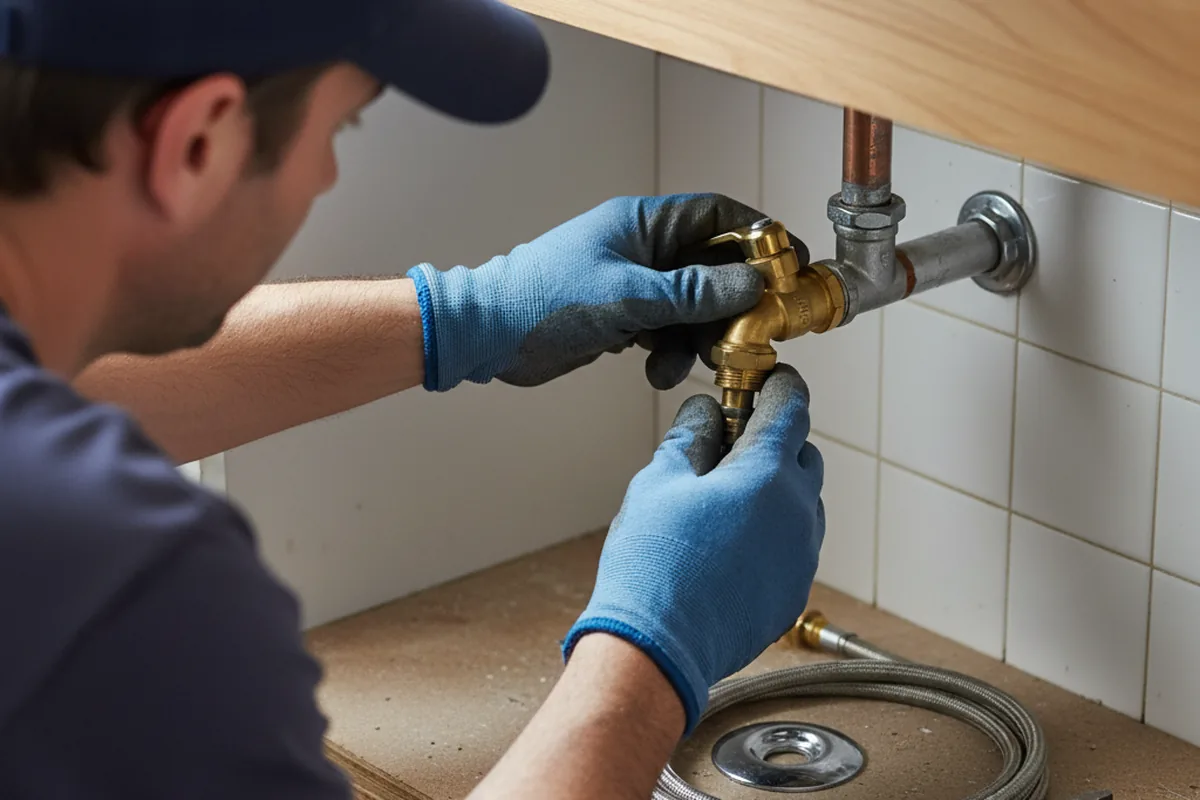 Shutoff valve and fitting work during Emergency Plumbing in Chicago